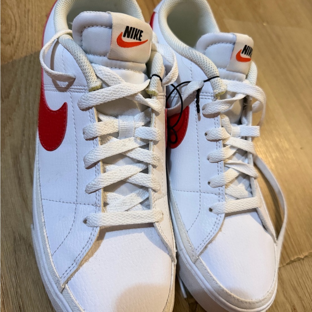 Nike Classic White and Red Sneakers